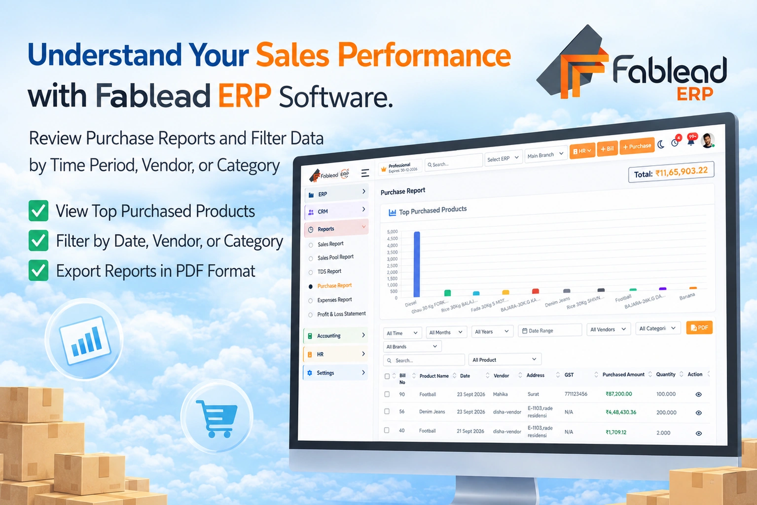 Fablead Technolabs add purchase entry page