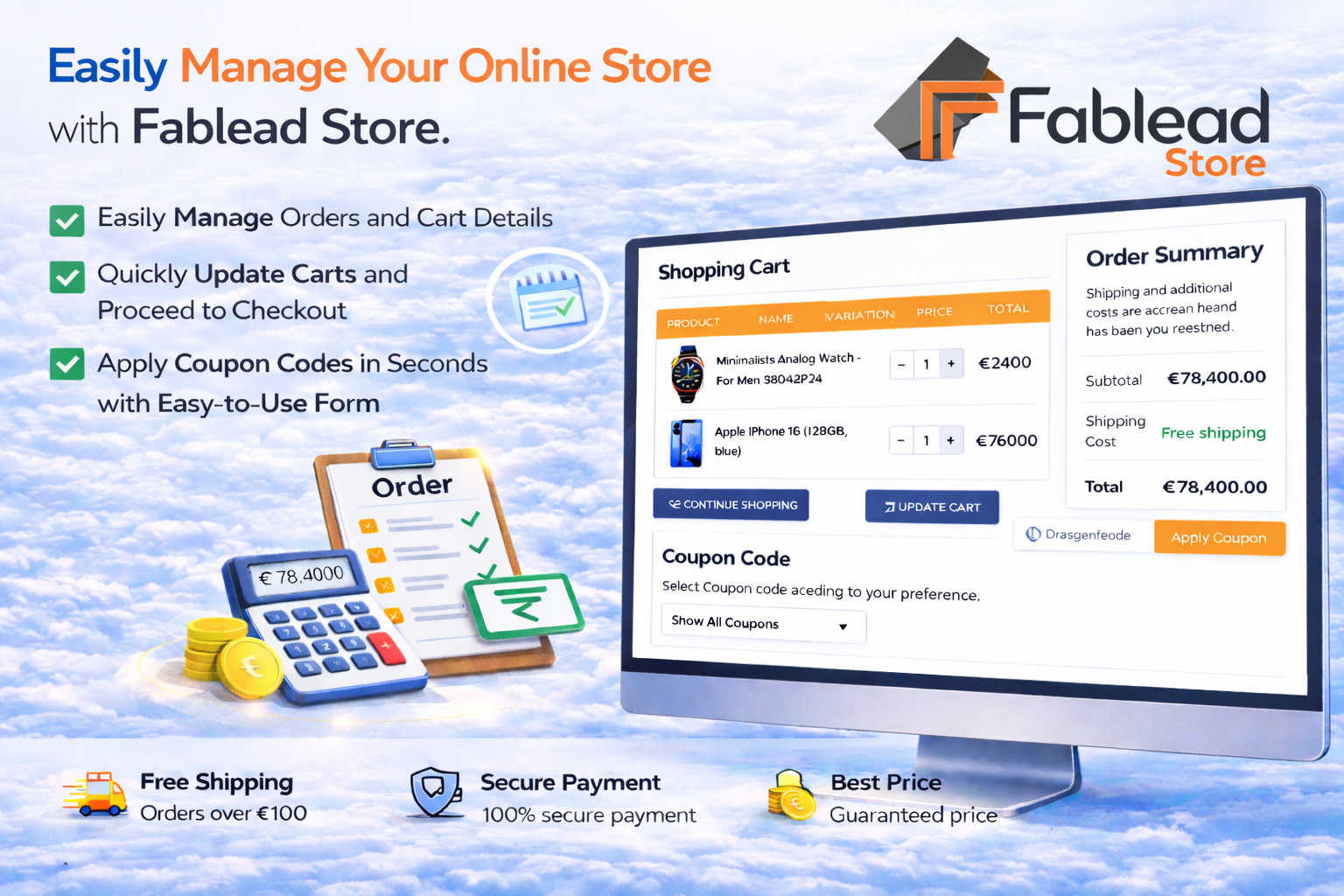 Fablead Technolabs ecommerce shopping cart page
