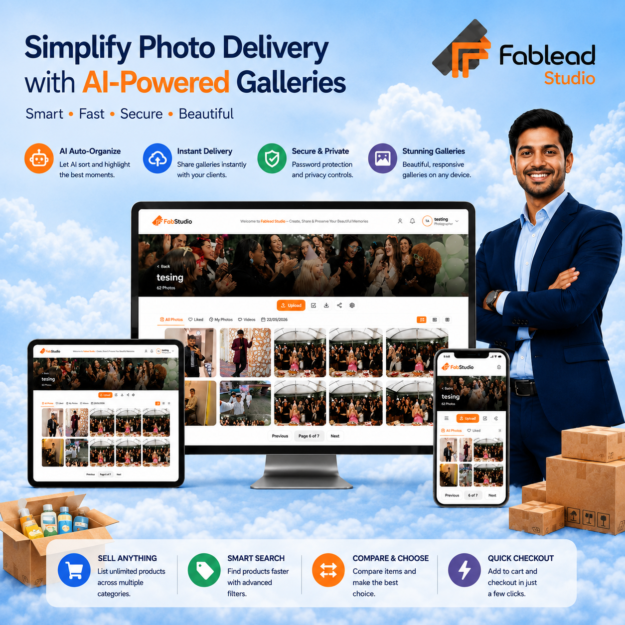 Fablead Technolabs inventory billing software dashboard