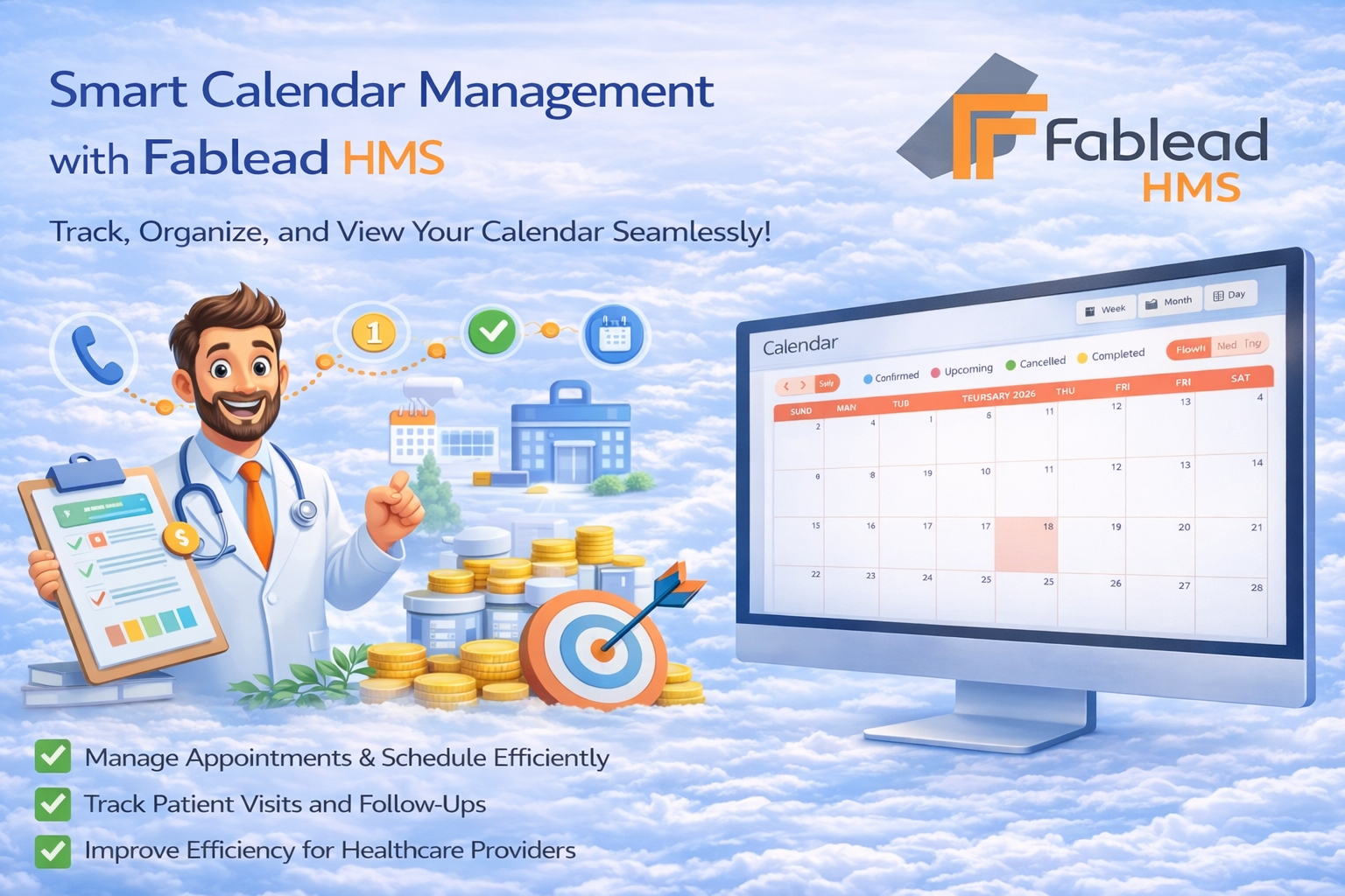 Fablead Technolabs calendar view page
