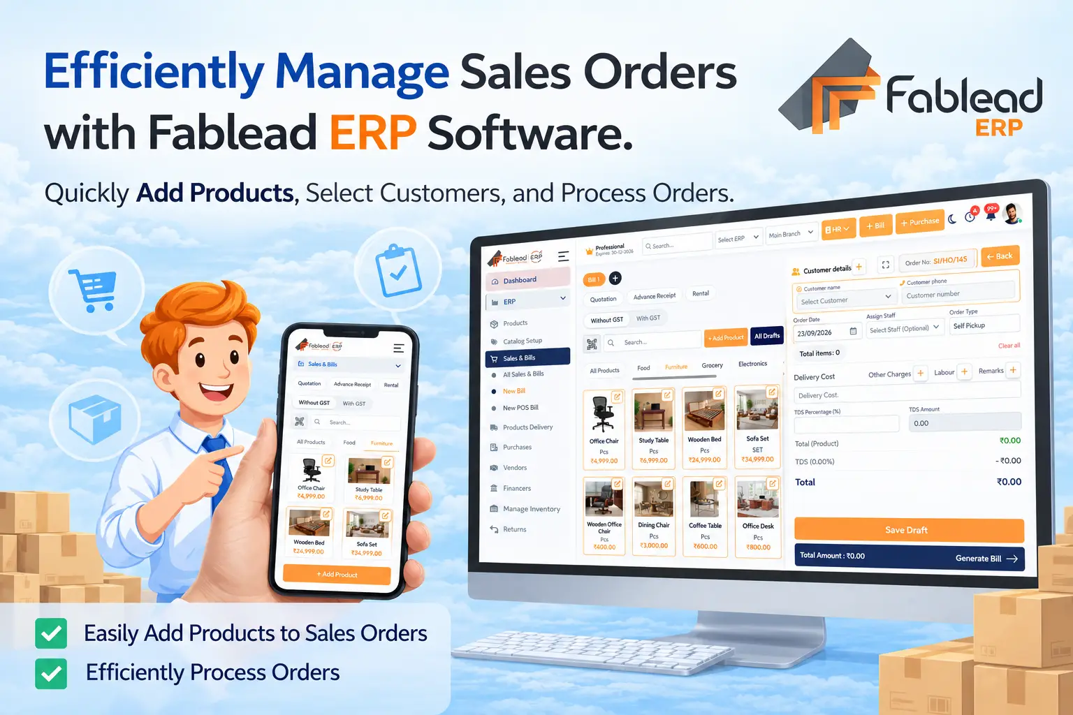 Fablead Technolabs sales list management page