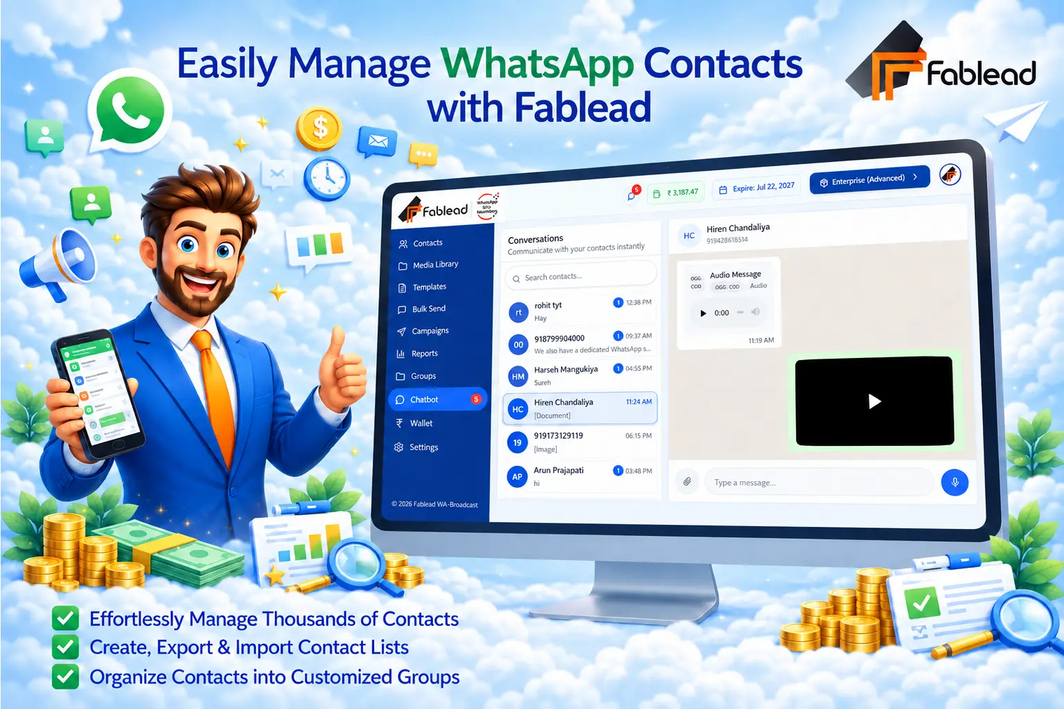 Fablead Technolabs WhatsApp real-time chat feature